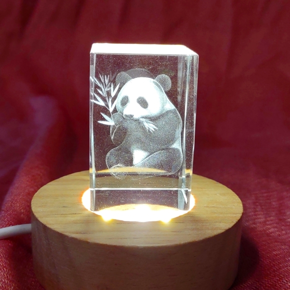 Panda Bear Crystal USB Light - Picture 1 of 4